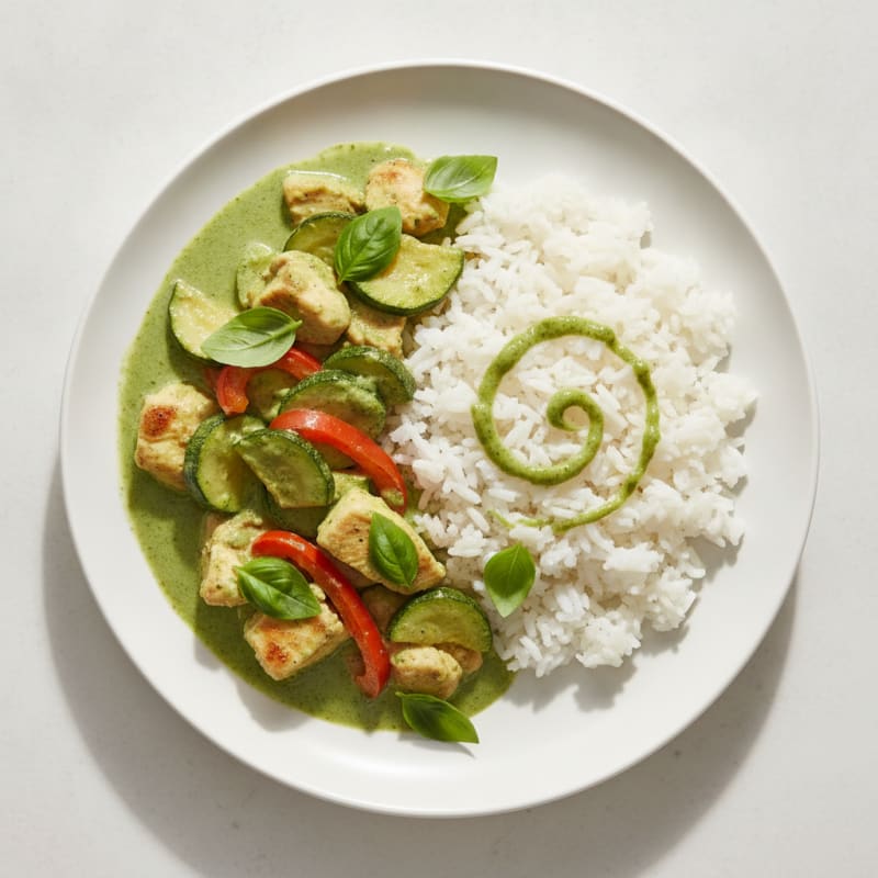 Green Curry Chicken with Jasmine Rice