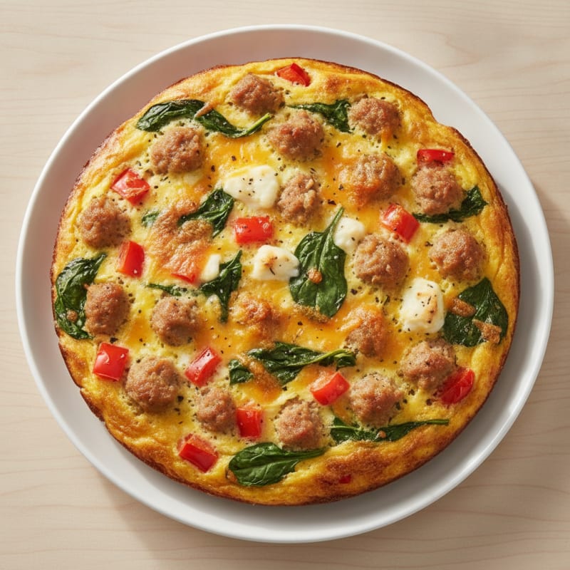 Cheesy Egg and Sausage Bake