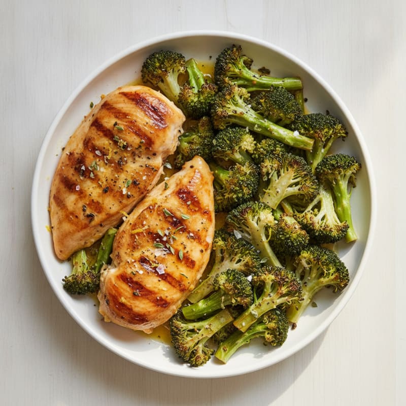 Lemon Herb Baked Chicken and Broccoli
