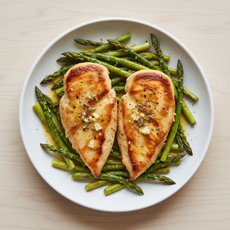 Keto Lemon Herb Chicken with Asparagus