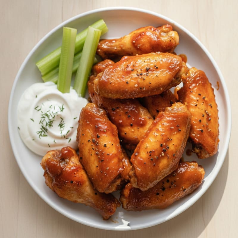 Spicy BBQ Glazed Chicken Wings