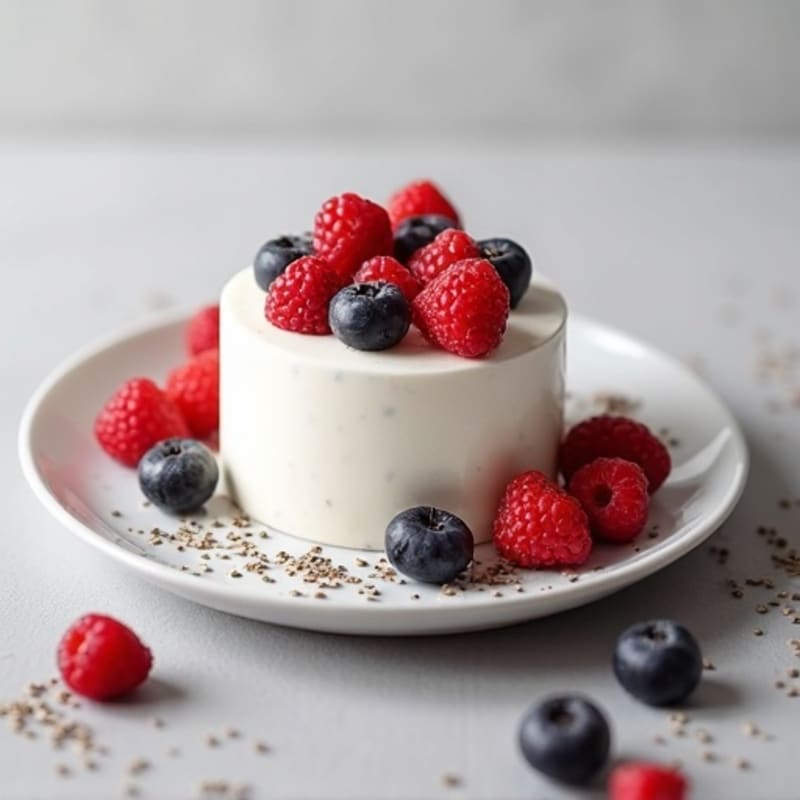 Greek Yogurt Protein Mousse with Mixed Berries