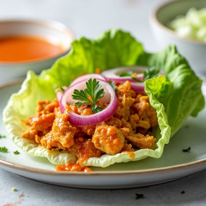 Spicy Buffalo Chicken Ranch Lettuce Wrap