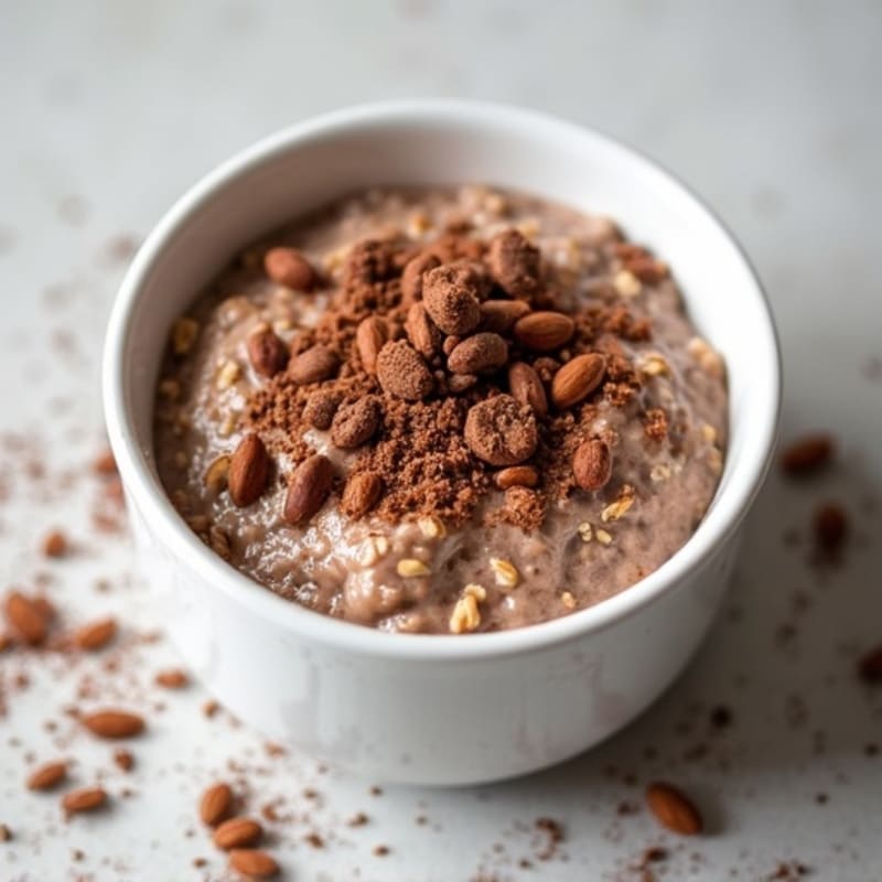 Creamy Chocolate Protein Overnight Oats
