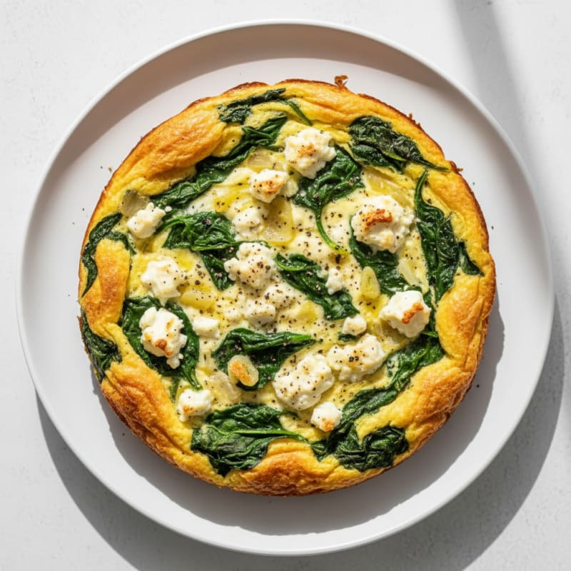 Creamy Spinach and Feta Egg Bake