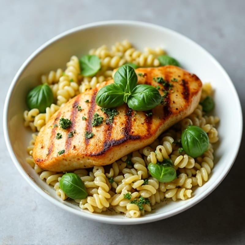 Creamy Pesto Chicken Pasta with Fresh Herbs