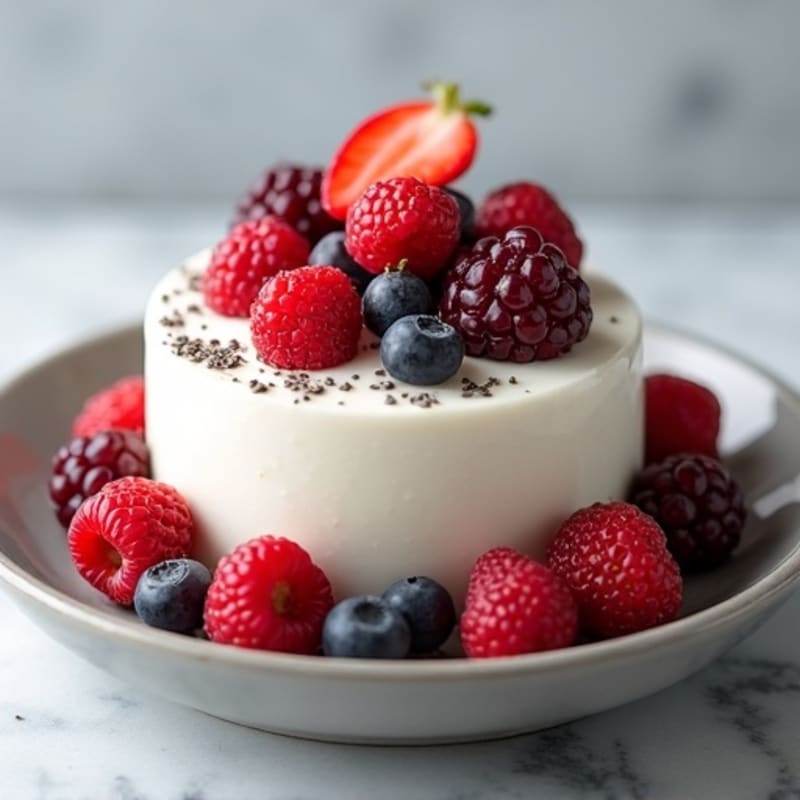 Creamy Greek Yogurt Protein Pudding with Berries