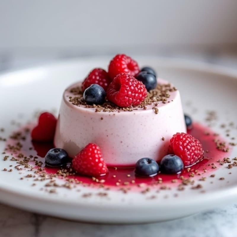 Greek Yogurt Protein Mousse with Mixed Berries