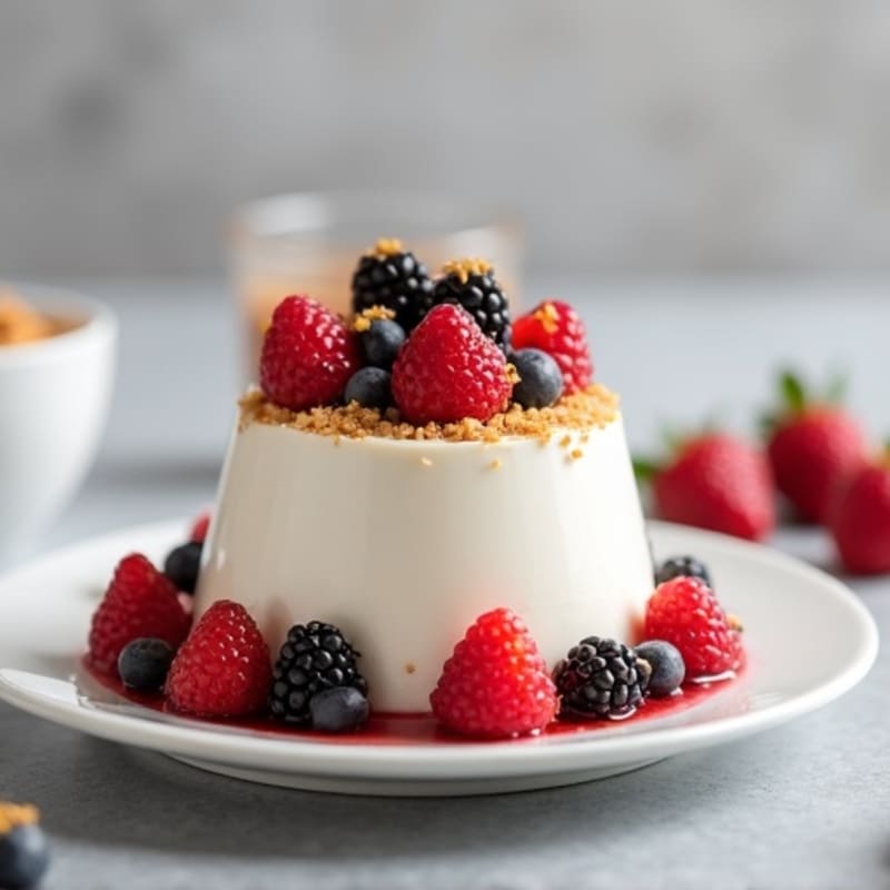Greek Yogurt Protein Mousse with Fresh Berries