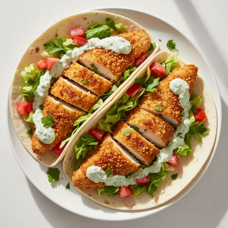 Air-Fried Chicken Tenders with Herb Wrap