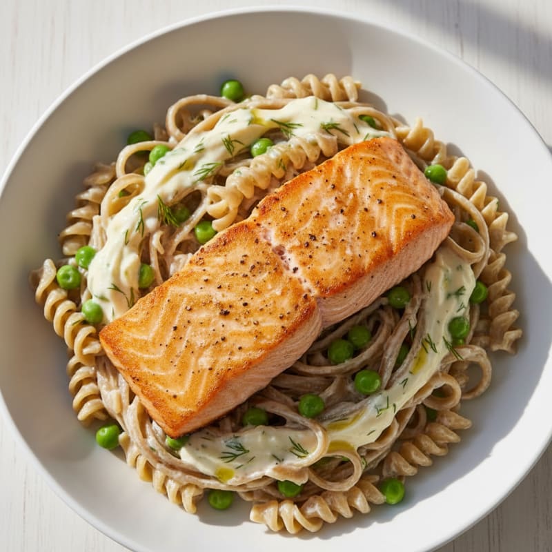 Lemon-Dill Salmon Fettuccine