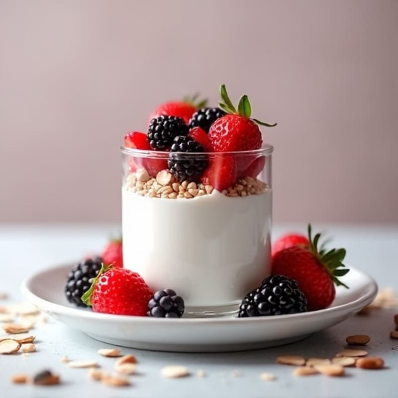 Greek Yogurt Protein Parfait with Mixed Berries