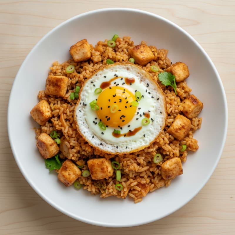 Kimchi Fried Rice with Fried Egg