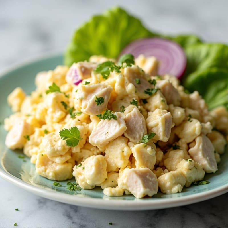 High-Protein Creamy Chicken and Egg Salad