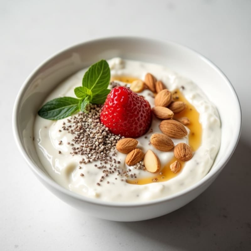 Greek Yogurt with Chia Seeds and Almonds