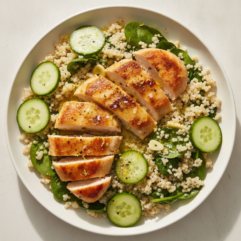 Lemon-Herb Chicken and Quinoa Lunch