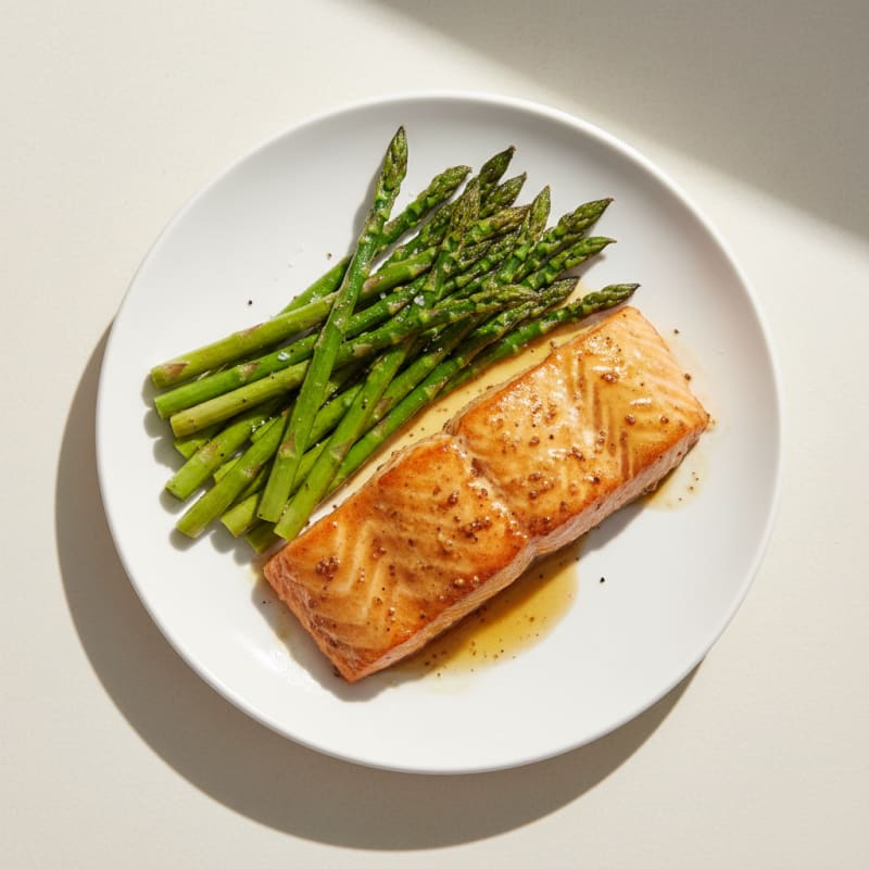 Honey-Glazed Salmon with Roasted Asparagus