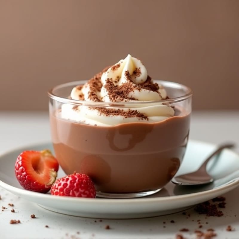 Silky Chocolate Protein Pudding with Almond Butter Swirl