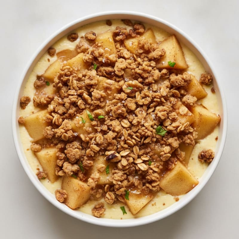 Baked Apple with Cinnamon Streusel Topping