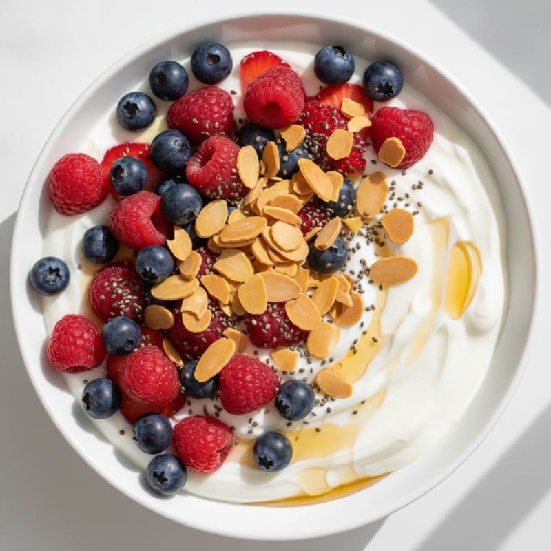 Creamy Greek Yogurt Protein Bowl with Mixed Berries