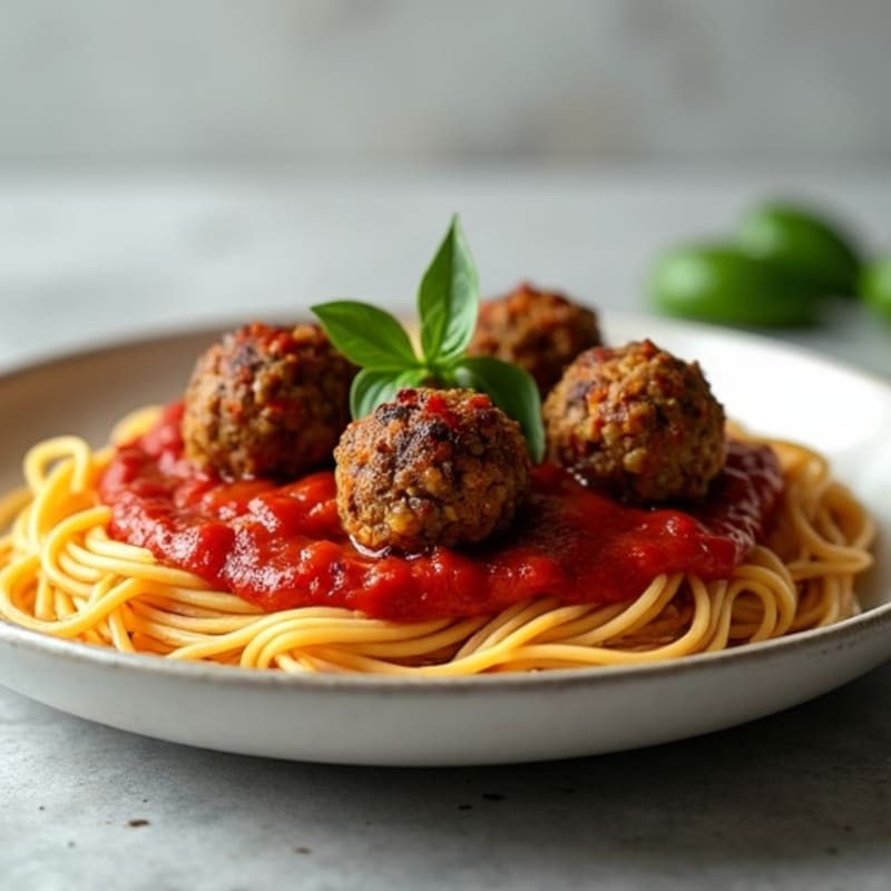 Hearty Lentil-Mushroom Meatballs with Marinara