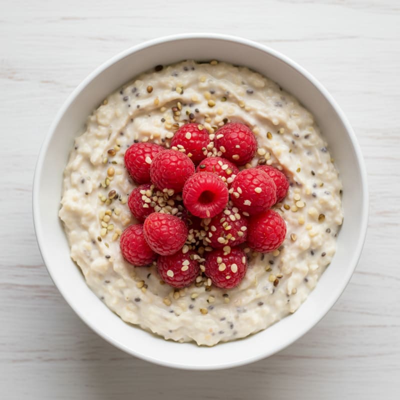 Creamy Vanilla Protein Overnight Oats