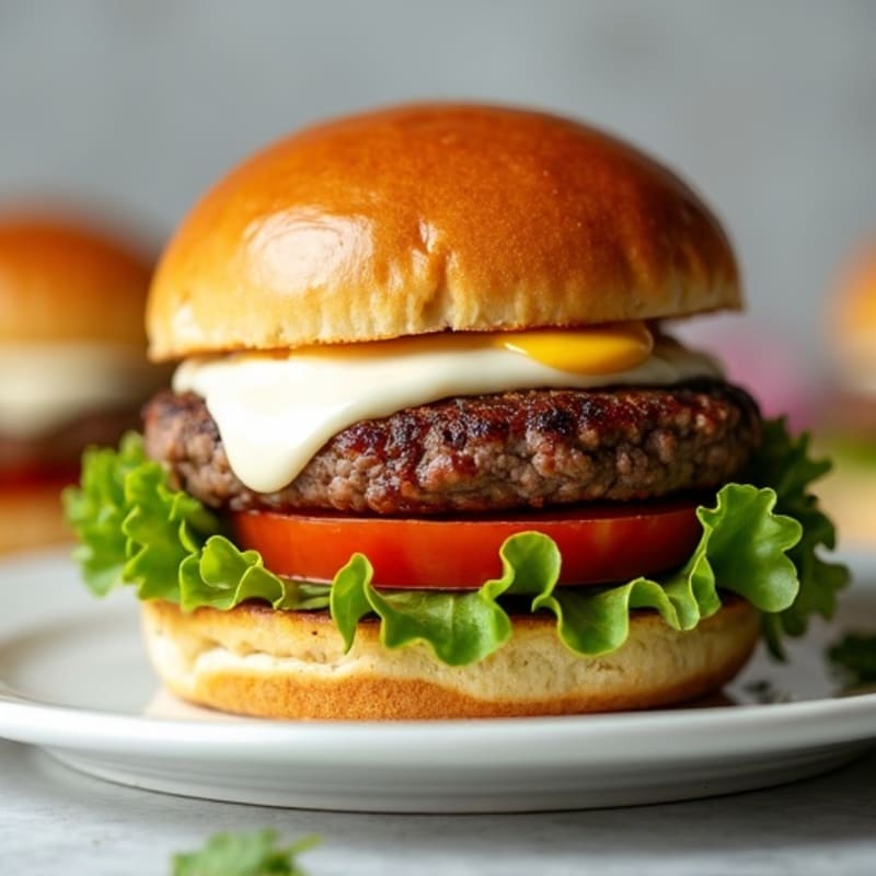 Juicy Lean Beef Burgers with Melty Mozzarella
