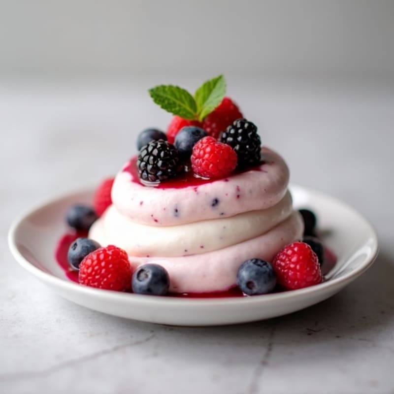 Creamy Greek Yogurt Protein Mousse with Berries
