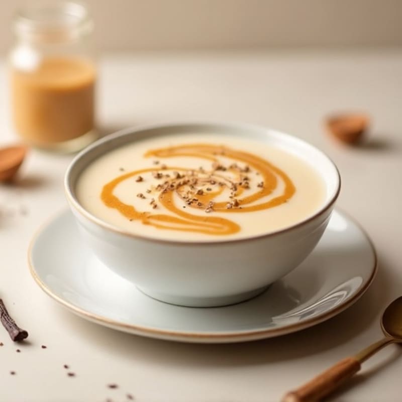 Creamy Vanilla Protein Pudding with Almond Butter Swirl