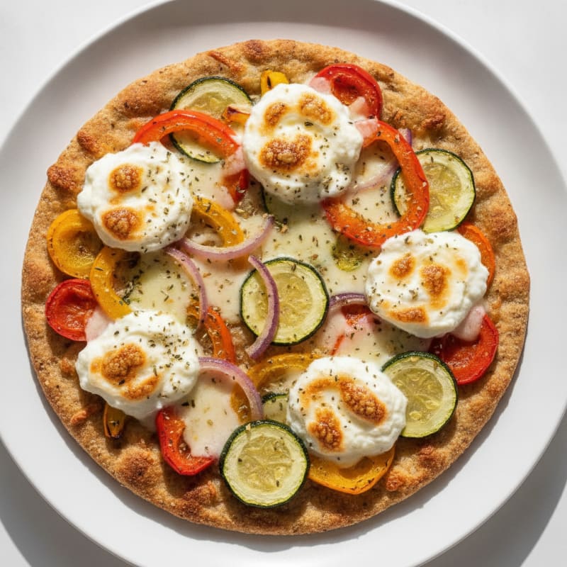 Roasted Vegetable and Ricotta Pizza