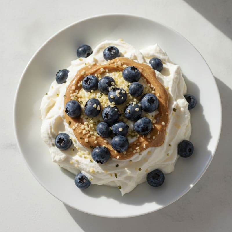 Silky Greek Yogurt Mousse with Berries and Protein Powder