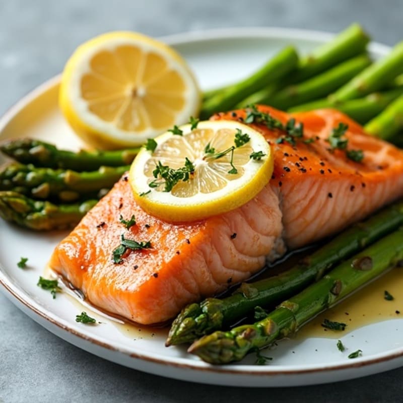 Sheet Pan Lemon-Herb Salmon with Roasted Asparagus