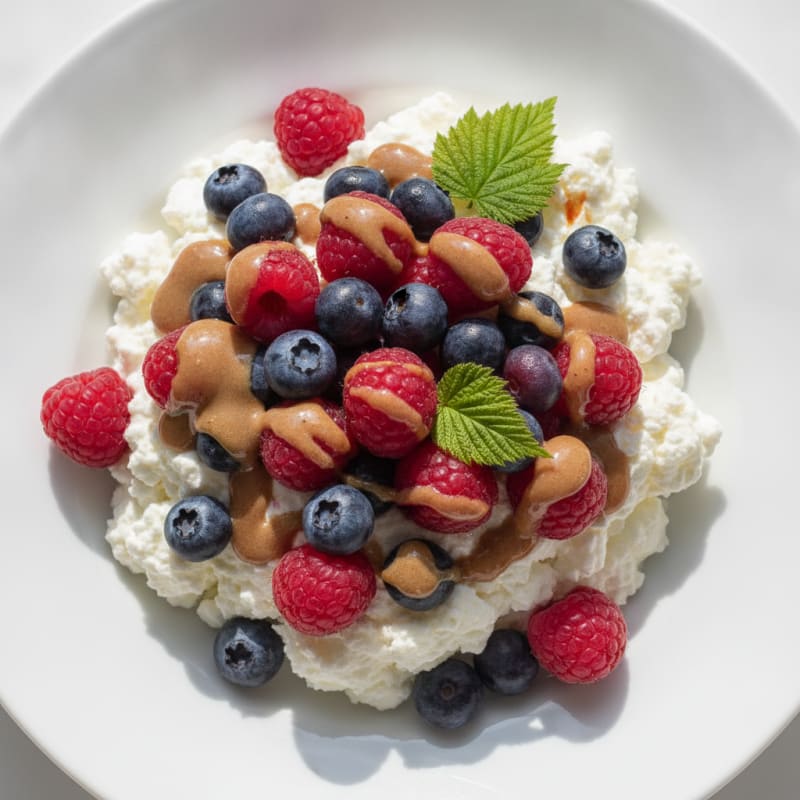 Silky Greek Yogurt Protein Mousse with Mixed Berries