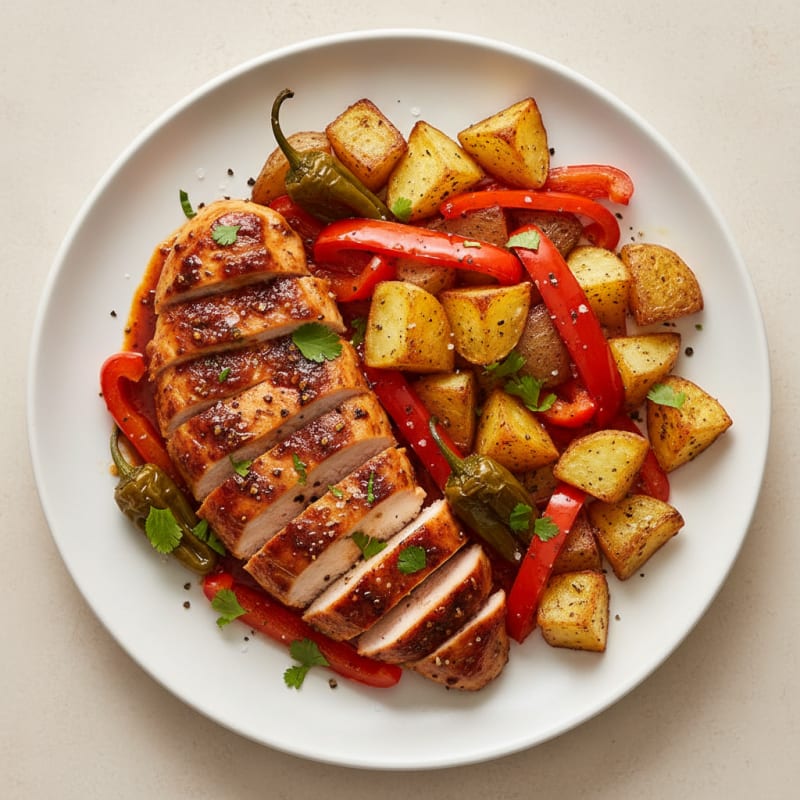 Spicy Chipotle Chicken and Crispy Roasted Potatoes