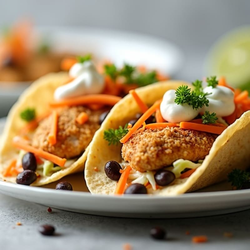 Crispy Chicken Tacos with Fresh Slaw