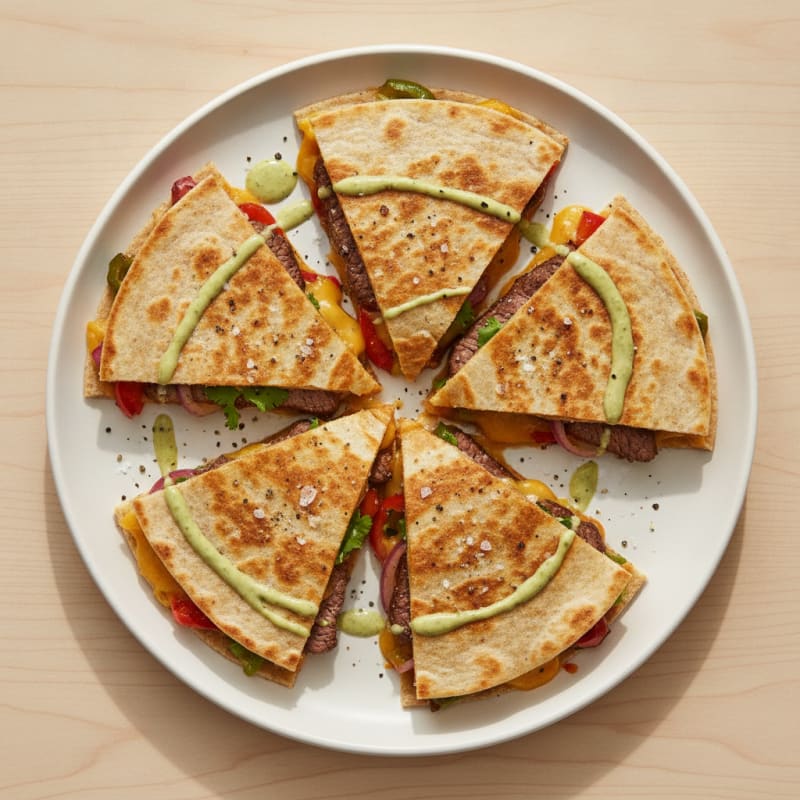 Seared Steak & Pepper Quesadillas