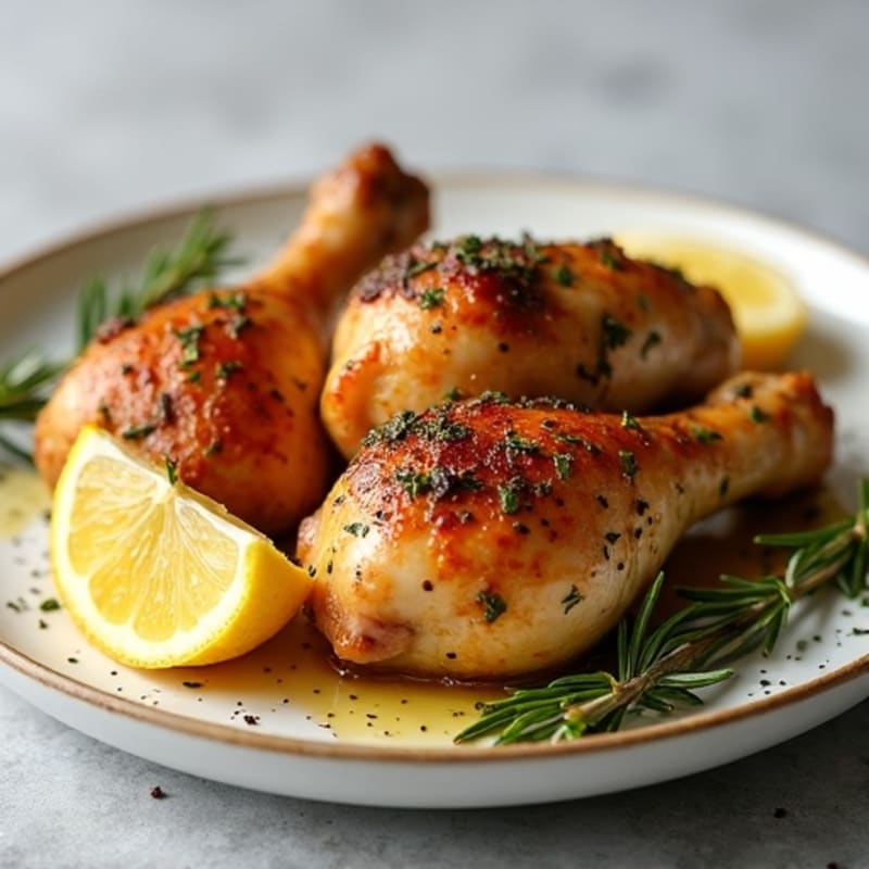 Crispy Herb-Roasted Chicken Legs with Garlic