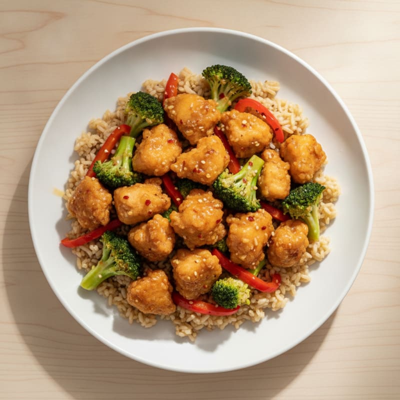 General Tso's Chicken with Broccoli