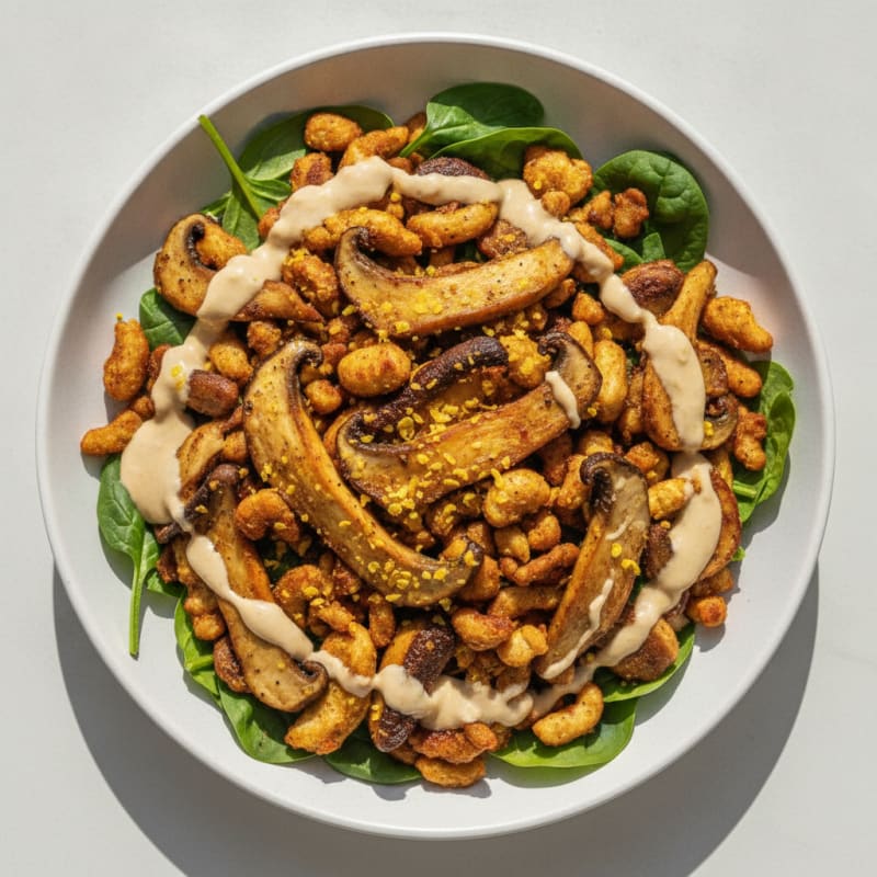 Mushroom Shawarma with Tahini Drizzle