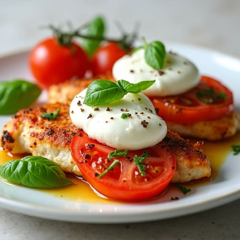 Fresh Tomato Basil Chicken with Creamy Mozzarella