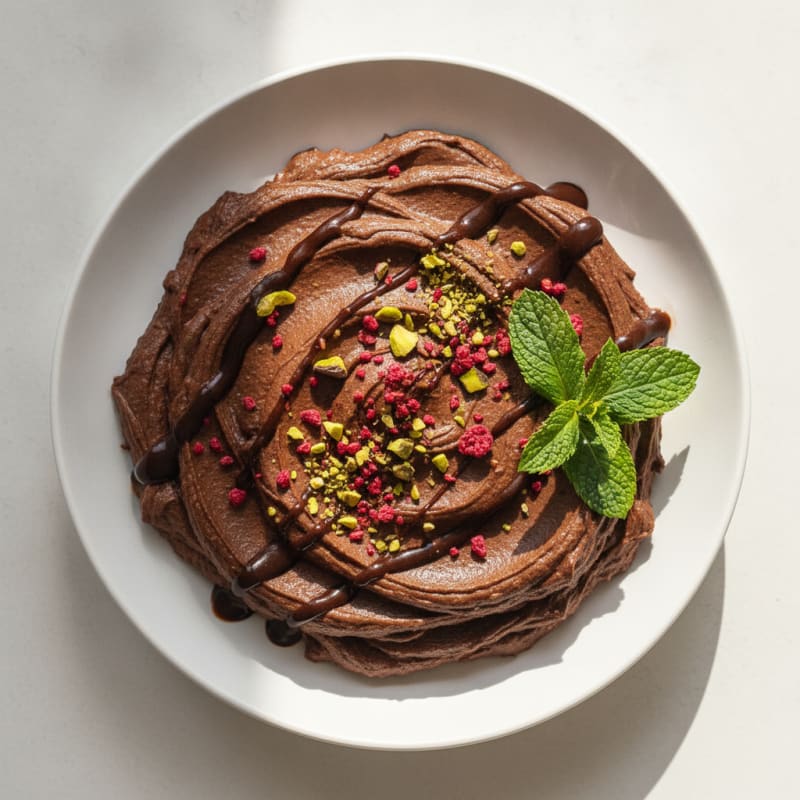 Chocolate Protein Mousse with Whey and Silken Tofu
