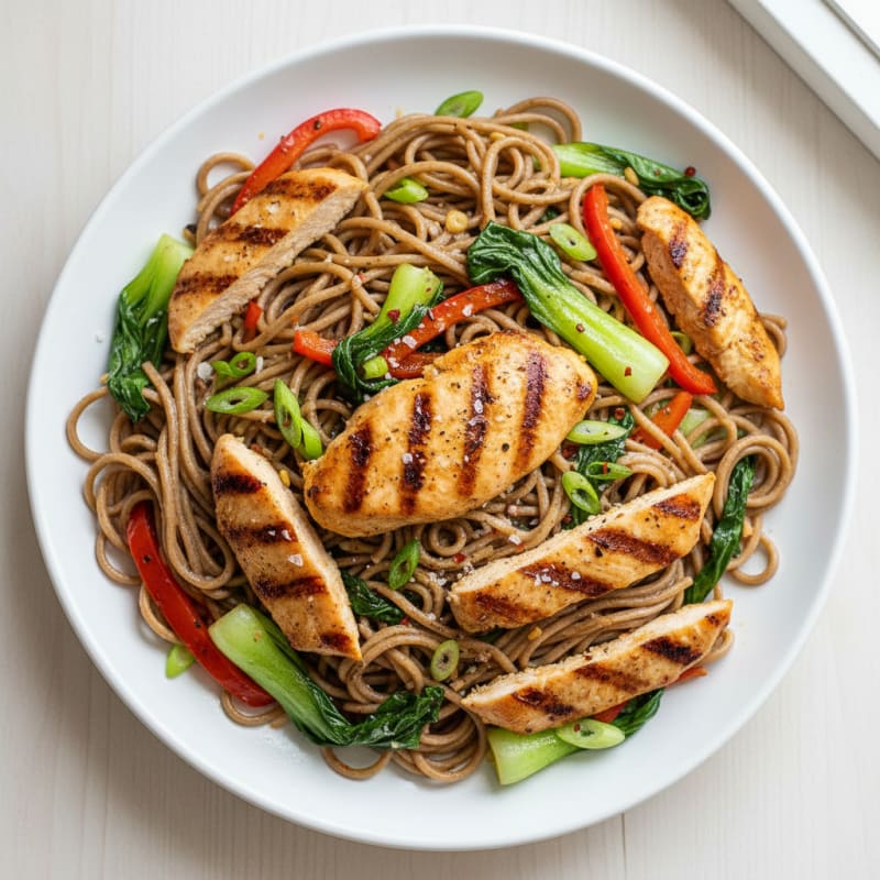 Garlic-Ginger Noodles with Chicken