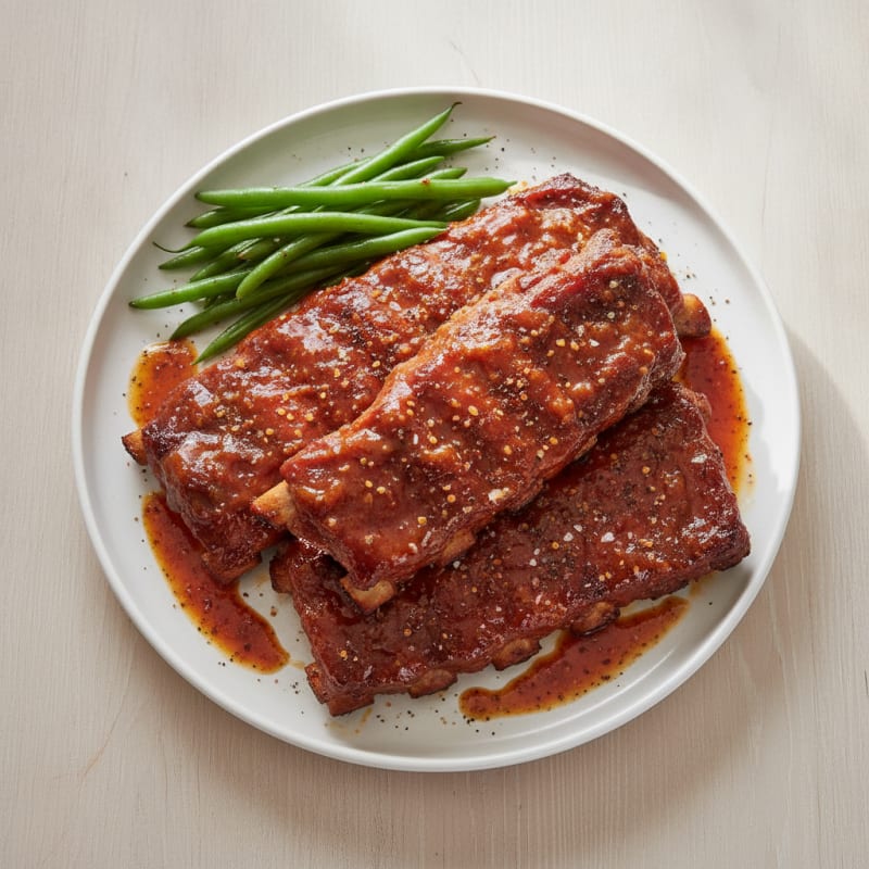 Smoked BBQ Pork Ribs with Tangy Glaze
