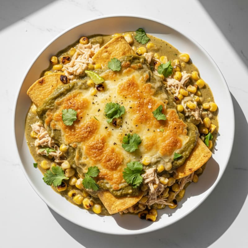 Creamy Roasted Poblano and Corn Enchiladas