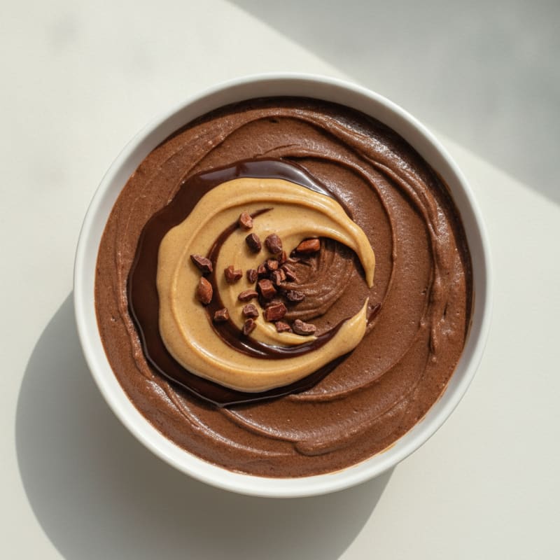 Creamy Vegan Protein Pudding with Chocolate and Pea Protein