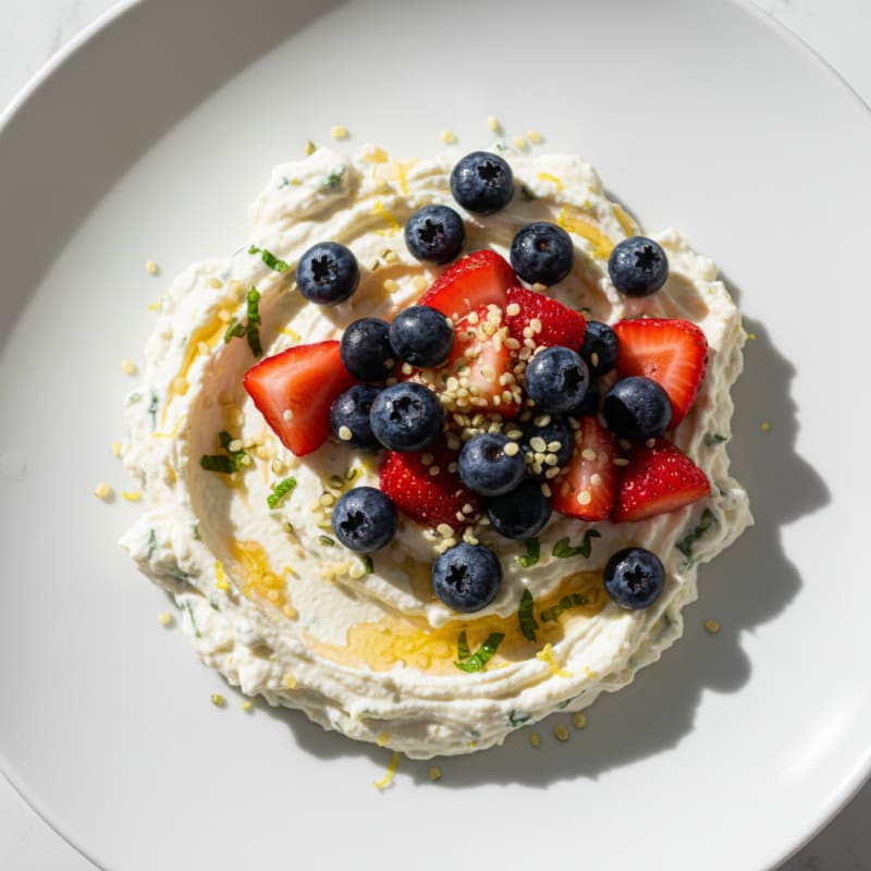 Lemon Herb Quark with Berries