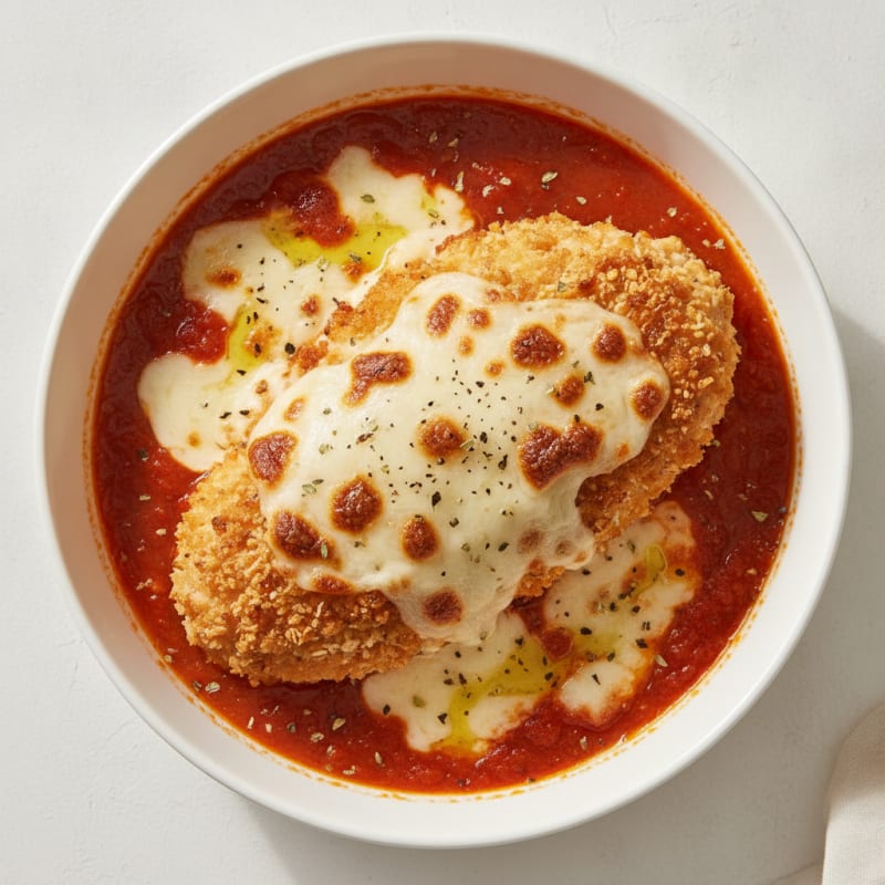 Crispy Chicken Parmesan with Marinara Sauce