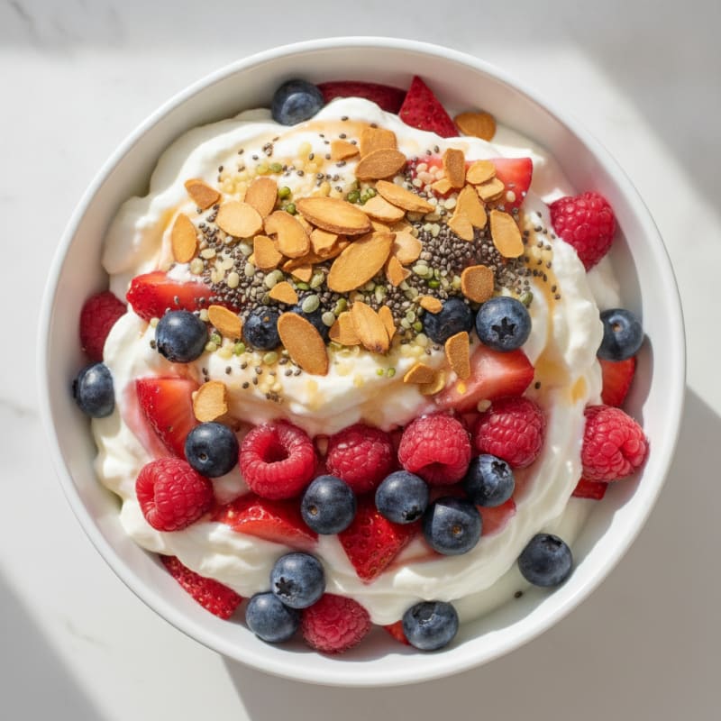 Creamy Greek Yogurt Protein Parfait with Berries