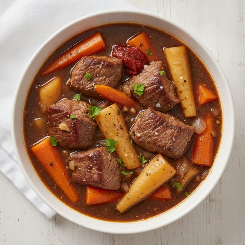 Hearty Beef and Root Vegetable Stew