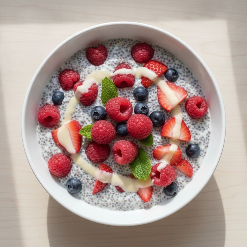 High-Protein Berry Chia Seed Pudding